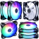 Ds Rgb Fans 120Mm 6 Pack Case Cooling Led Fans For White Black Pc Case, Cpu Cooler And Radiators S