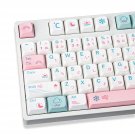 Japanese Pink Keycaps 132 Keys Pbt Heat Sublimation Xda Profile White Pink Keycap For Cherry Mx Ga