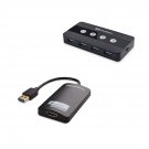 Cable Matters KVM Switch Kit with 4 Port USB 3.0 Switch Hub and USB to HDMI Adapter for Keyboeard,
