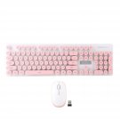 Wireless Keyboard And Mouse Combo,N520 2.4Ghz Retro Wireless Keyboard And Mouse Sets,Cute Lovely R