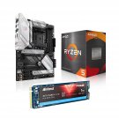 Inland Prime 1TB TLC NVME M.2 SSD + AMD Ryzen 5 5600X Desktop Processor Bundle with ASUS ROG Strix