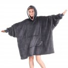 Wearable Blanket Hoodie, Oversized Sherpa Blanket Sweatshirt With Hood Pocket And Sleeves, Super S