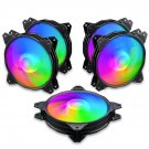 5-Pack 120Mm Silent Intelligent Control Rgb Fan Adjustable Colorful Fans With Controller And Remot