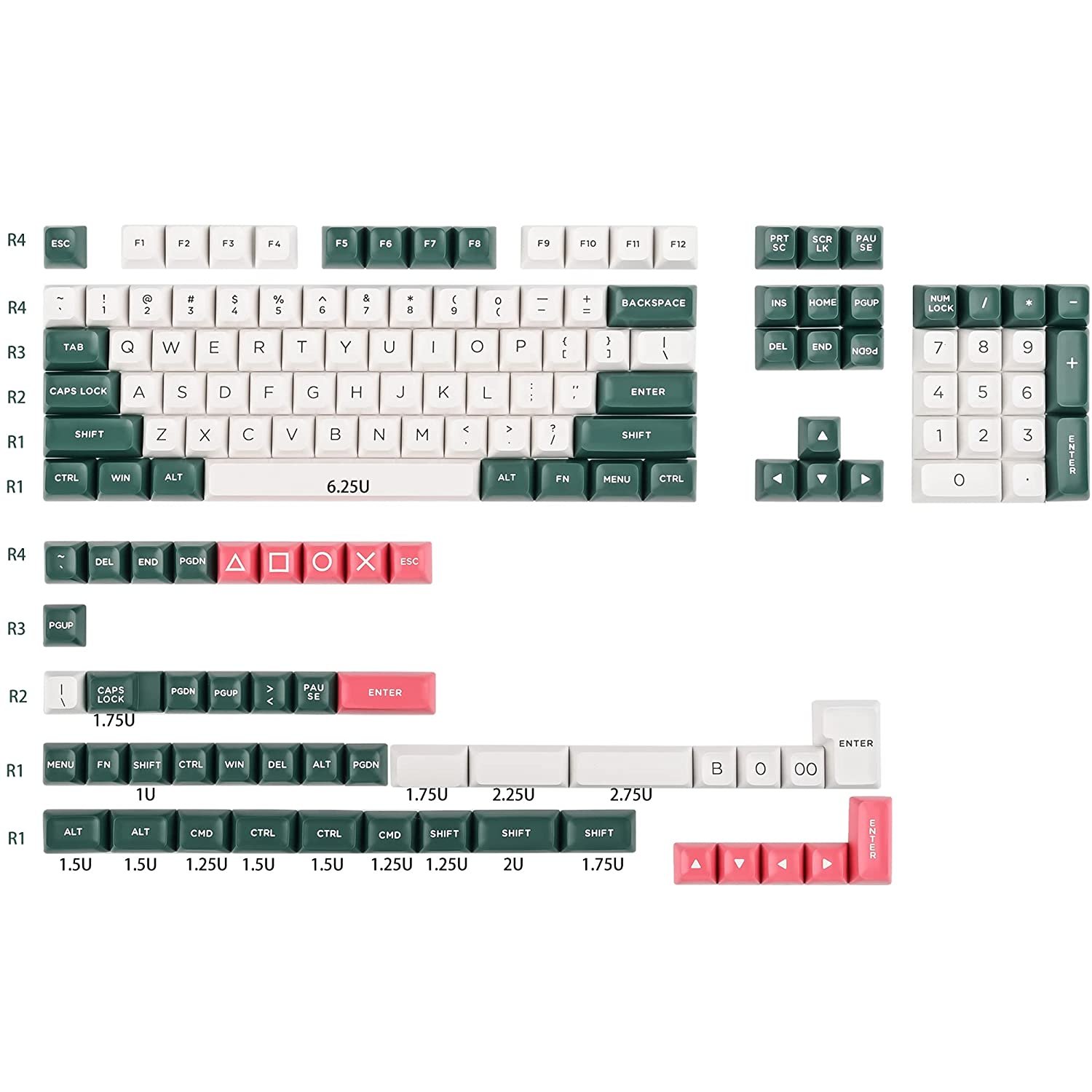 Custom Keycaps, Keycaps 60 Percent, 150 Keycap Set, Asa Profile Abs ...