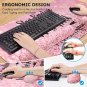 Keyboard Mouse Pad Set,Extended Gaming Mouse Pad+Keyboard Wrist Rest Support , Memory Foam, Easy T