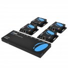 1X4 Hdmi Extender Splitter Multiple Over Single Cable Cat6/7 1080P With Ir Remote Edid Management