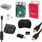 Raspberry Pi 3 B+ Model B Plus Starter Kit W/Mini Wireless Keyboard 5V3A Charger Hdmi Cable Heat S