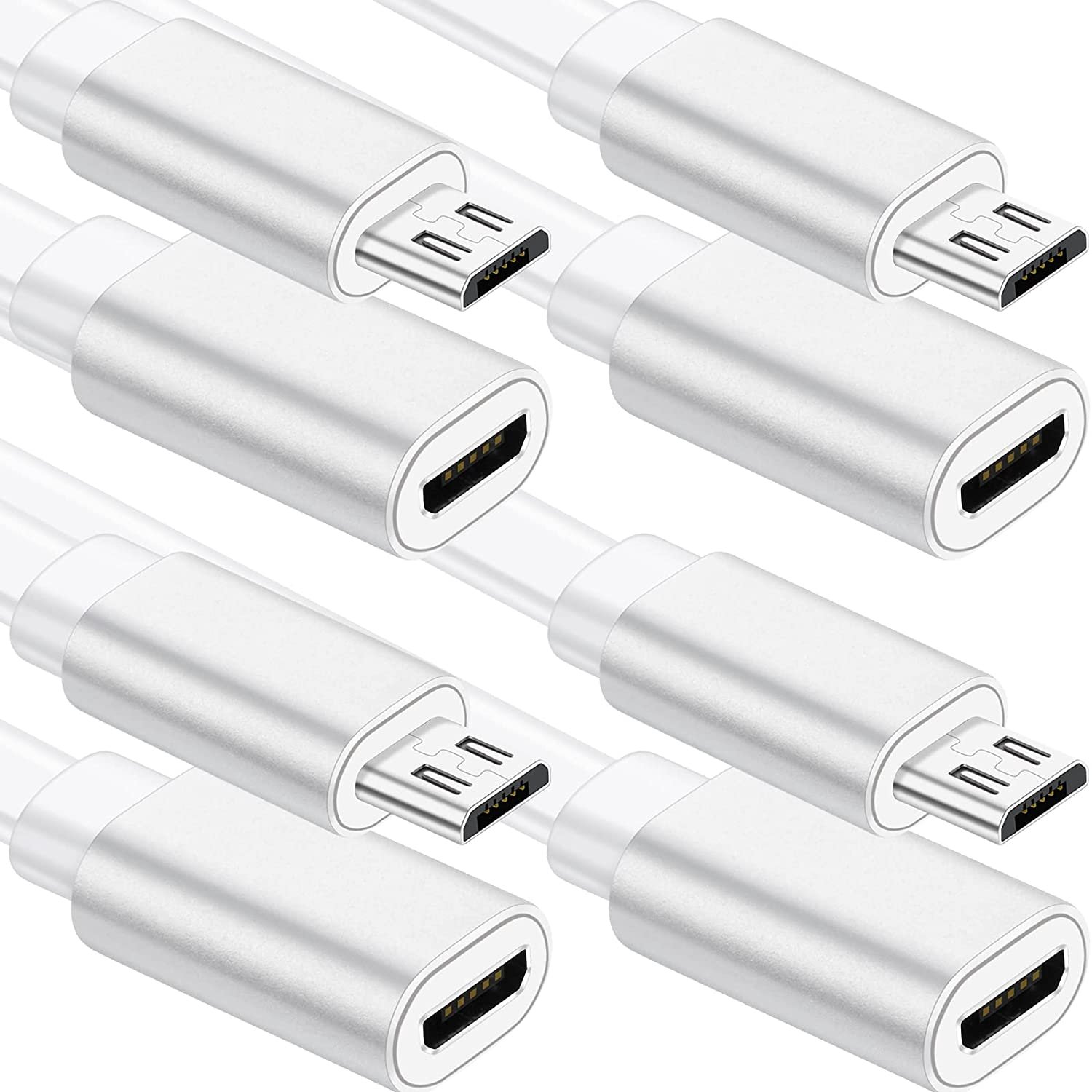 4 Pack 10 Ft/ 3 Meter Micro Usb Extension Cable Male To Female Extender Cord Compatible With Wirel