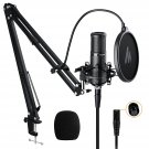 Xlr Condenser Microphone Kit, Professional Cardioid Studio Condenser Recording Mic For Streaming, 