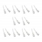 10 Pack Cat5E White Ethernet Patch Cable, Snagless Molded Boot, 14 Feet, Cne532455