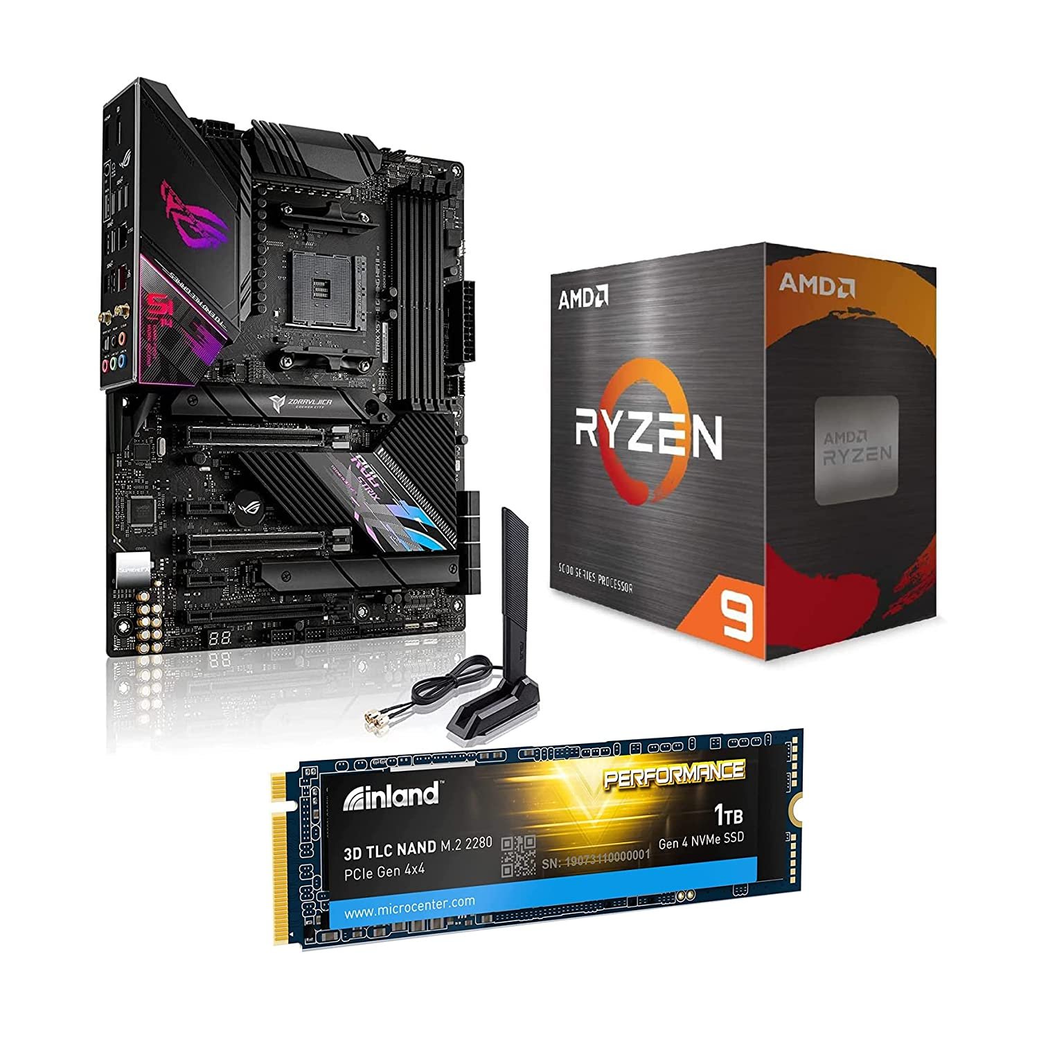 INLAND Performance 1TB GEN 4.0 NVMe Internal SSD + AMD 5950X 16-Core 32-Thread AM4 Unlocked Deskto