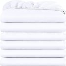 Twin Fitted Sheets - Bulk Pack Of 6 Bottom Sheets - Soft Brushed Microfiber - Deep Pockets - Shrin