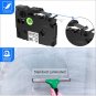GREENCYCLE Compatible for Brother P Touch TZ TZE Label Tape 12mm 0.47"" 18mm 3/4 Inch Black on Whit