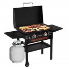 1883 Gas Hood & Side Shelves Heavy Duty Flat Top Griddle Grill Station For Kitchen, Camping, Outdo