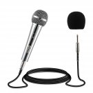 Dynamic Microphone, Karaoke Microphone With 16.4 Ft Xlr Cable & Foam Cover, Metal Handheld Mic, Co