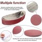 Aluminum Oxide Sanding Belts 10 Pieces Sanding Belts (80/120/150/240/400 Grits) And 12 Pieces 6 In