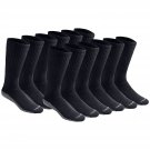 Dickies Mens Multi-pack Dri-tech Moisture Control Boot-length Socks, Black (12 Pairs), 6-12 US