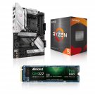 Inland QN322 1TB Gen3 PCIE 3.0 NVMe M.2 2280 SSD + AMD Ryzen 5 5600X Desktop Processor Bundle with