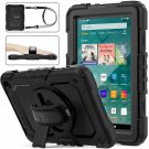 Case For Fire Hd 8/8Plus (10Th Generation 2020 ), Shock-Proof Case With [360 Degree Rotating Stand