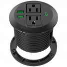 3 Inch Desk 18W Usb C Power Grommet,2 Outlets And 3 Usb (1 Usb C, 2 Usb A) Flush Mount Desktop Rou