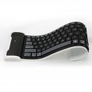 Mini Wireless Bluetooth Keyboard, Portable Waterproof Rollup Keyboard Foldable Silicone Keyboard U