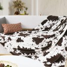 Brown Cow Print Blanket Plush Flannel Fleece Throw Blanket Soft Warm Lightweight Throws And Blanke