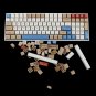 145 Soya Milk Mda Profile Dye Sub Keycaps Ergonomic Thick Pbt Keycap Set For Tkl Gk61 64 68 75 87