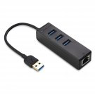 Cable Matters 3 Port USB 3.0 Hub with Ethernet (USB Hub with Ethernet, Gigabit Ethernet USB Hub ) 