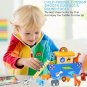 Toddlers Wooden Noah'S Ark Toy Animal Playset, Baptism Gifts For 1 2 3 Boys Girls, Shape Sorter Ea