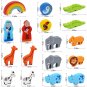 Toddlers Wooden Noah'S Ark Toy Animal Playset, Baptism Gifts For 1 2 3 Boys Girls, Shape Sorter Ea