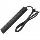 Metal Wall Mount Power Strip, Mountable Power Outlet With 6 Ac Outlets, Aluminum Alloy Mount Power