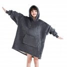 Wearable Blanket Hoodie, Oversized Sherpa Blanket Sweatshirt With Hood Pocket And Sleeves, Super S