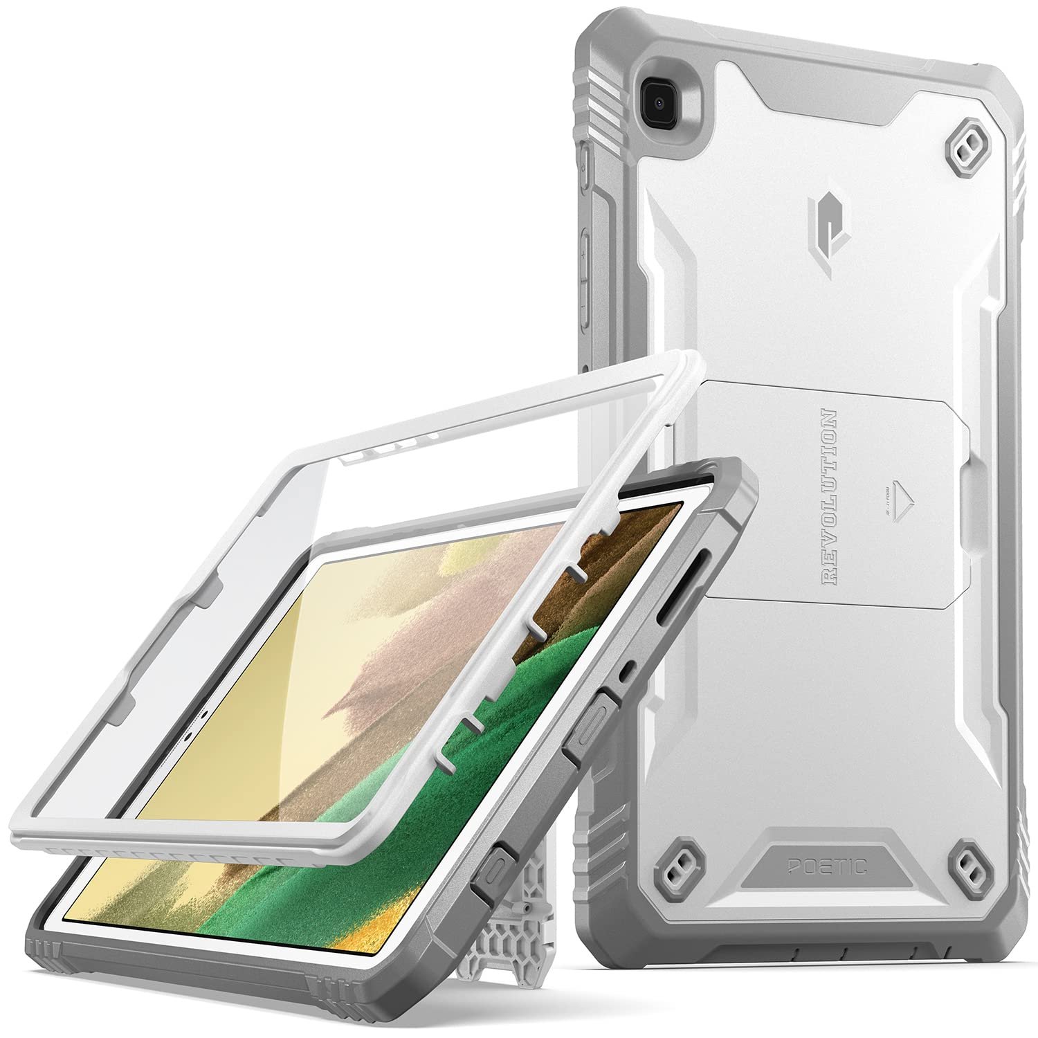 Revolution Case Designed For Galaxy Tab A7 Lite 8.7 With Screen Protector & Kickstand, Full Body H