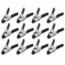12 Pack - 6"" Inch Spring Clamp Large Super Heavy Duty Spring Metal Black - 3 Inch Jaw Opening
