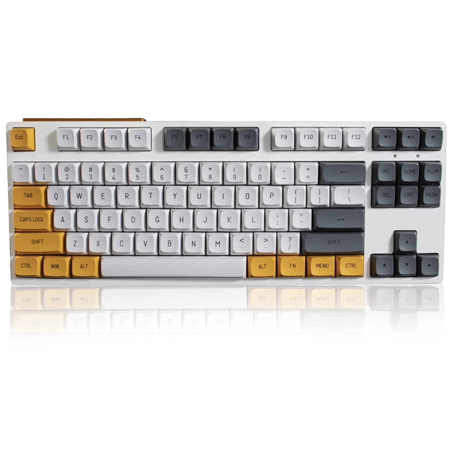 Keycaps 226 Keys Msa Profile Yellow Heavy Industry Double Shot Iso/Ansi Layout With 6.25/7U Space