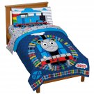 Thomas & Friends Stitch In Time 4 Piece Toddler Bed Set - Includes Comforter & Sheet Set Bedding -