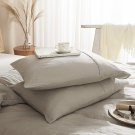 100% French Linen Pillowcase Stone Washed, Linen Pillow Shams Set Of 2 Queen Size, Super Soft Brea