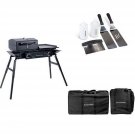 Tailgater Portable Gas Grill And Griddle Combo & Cover + Griddle Tool Kit Bundle