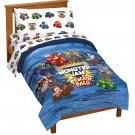 Monster Jam Truckin' Pals 4 Piece Toddler Bed Set - Includes Comforter & Sheet Set - Bedding Featu