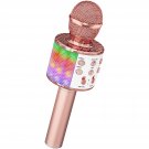 Karaoke Microphone, 4 In 1 Handheld Bluetooth Karaoke Microphone Machine With Led Lights, Home Ktv