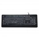 Large Font Keyboard,Large Font Usb White Led Backlit Keyboard 104 Keys Standard Full Size Computer