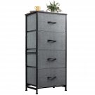 Dresser With 4 Drawers, Storage Tower, Organizer Unit, Fabric Dresser For Bedroom, Hallway, Entryw