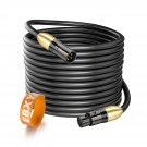 Xlr Microphone Cable Balanced 50 Feet - Gold Plated Xlr Cable, 22 Awg Male To Female Mic Cable Ant