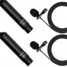 Lv4-O2 Xlr Phantom Power Omnidirectional Lavalier Microphone Set, With Lapel Mic Clips And Windscr