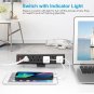 Desk Power Strip With Switches, Clamp Outlet Strip Surge Protector, Clip On 1.7 Inch Desktop Edge 
