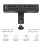 Desk Power Strip With Switches, Clamp Outlet Strip Surge Protector, Clip On 1.7 Inch Desktop Edge 