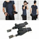 Professional Double Dual Shoulder Belt Harness Holder For Dslr Camera Canon Sony
