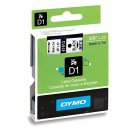 DYMO Standard D1 Self-Adhesive Polyester Tape for Label Makers, 3/8-inch, Black