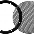 Speaker Grill - 6-1/2"" Steel Mesh With Plastic Mounting Ring - 2-Piece