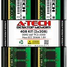 4Gb 2 X 2Gb Pc2-5300 Desktop Ddr2 667 Mhz 240Pin Dimm Memory Ram 2X 2G 4G